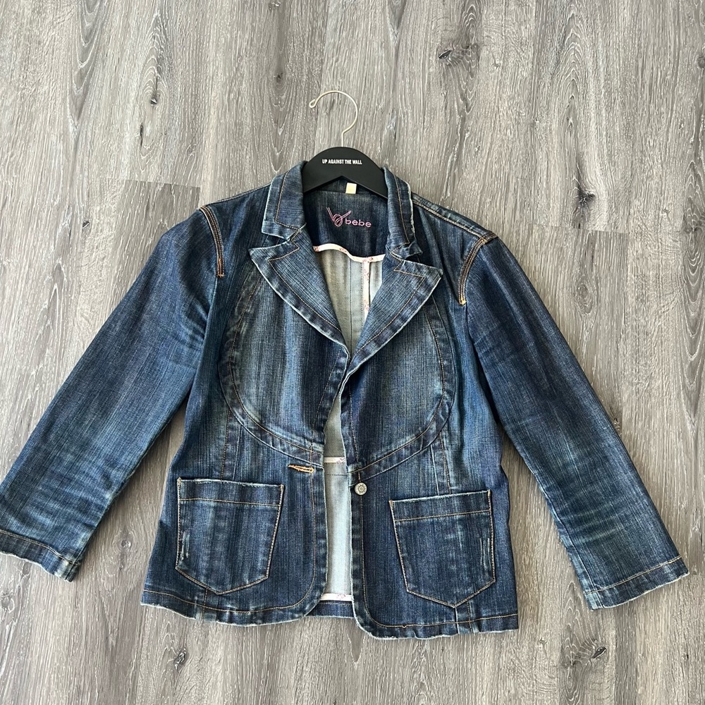 bebe jean jacket